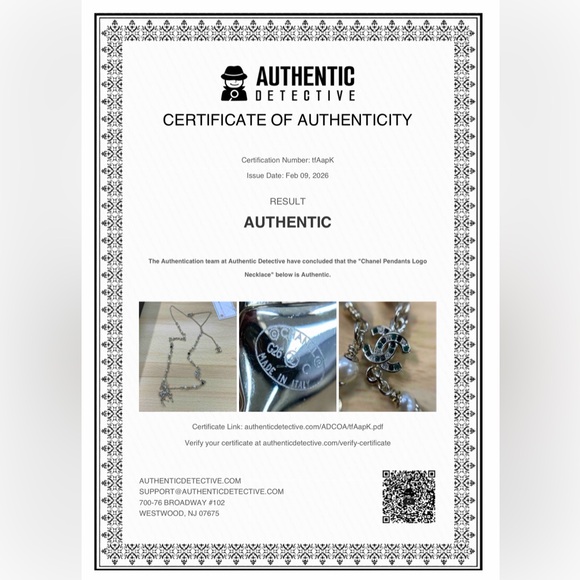 CHANEL Crystal Studded Deer Necklace w/ Pearled Chain w/Chanel Box, Insert & COA - Picture 10 of 11